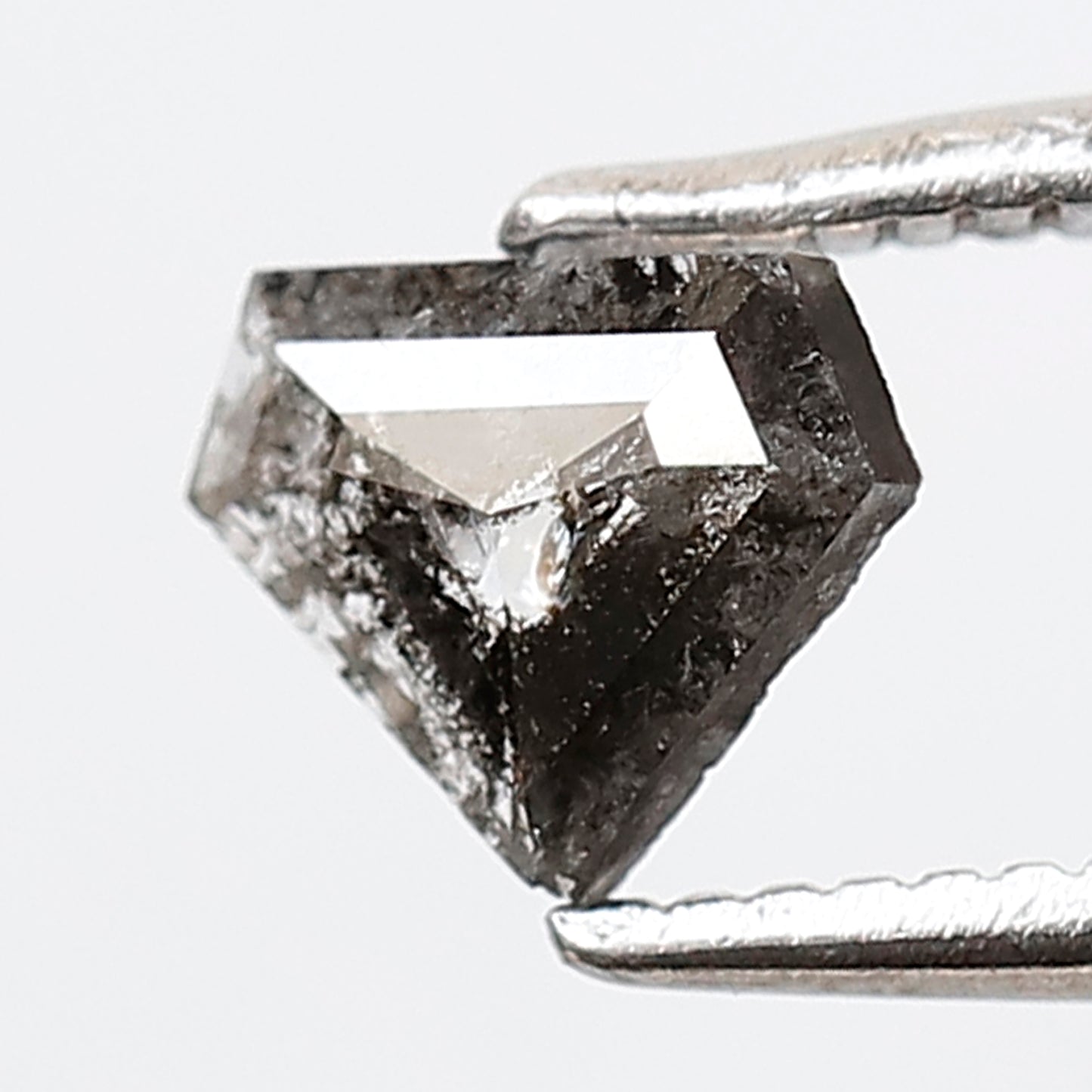0.43 CT 5 MM Geometric Shape Salt and Pepper Diamond Gray Black Color Natural Loose Diamond