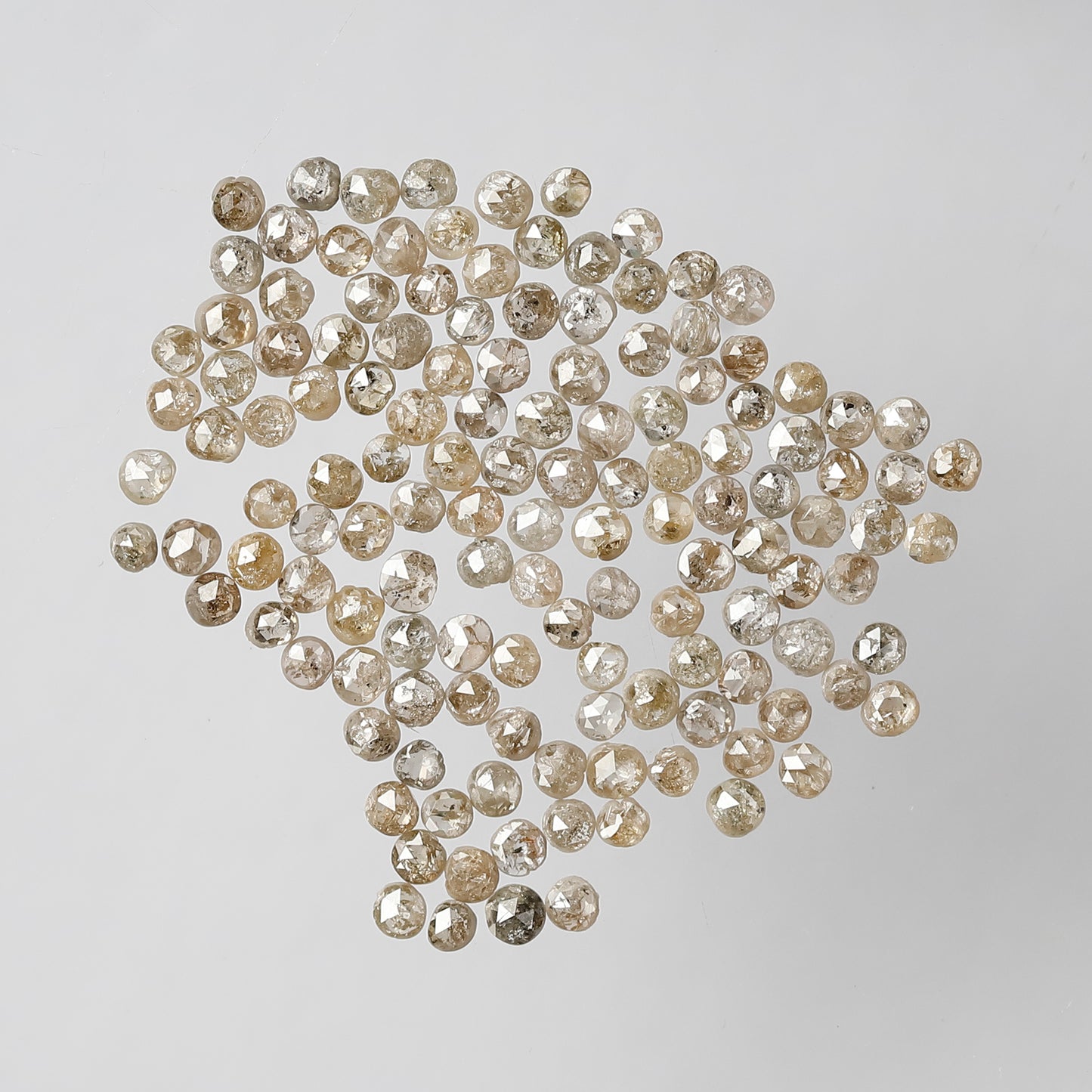 5.07 Ct Round Rose Cut Diamond Lot | 160 Pcs Brownish 1.5–2.2 mm Conflict Free Diamonds