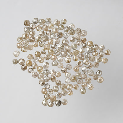 5.07 Ct Round Rose Cut Diamond Lot | 160 Pcs Brownish 1.5–2.2 mm Conflict Free Diamonds