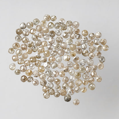 5.07 Ct Round Rose Cut Diamond Lot | 160 Pcs Brownish 1.5–2.2 mm Conflict Free Diamonds