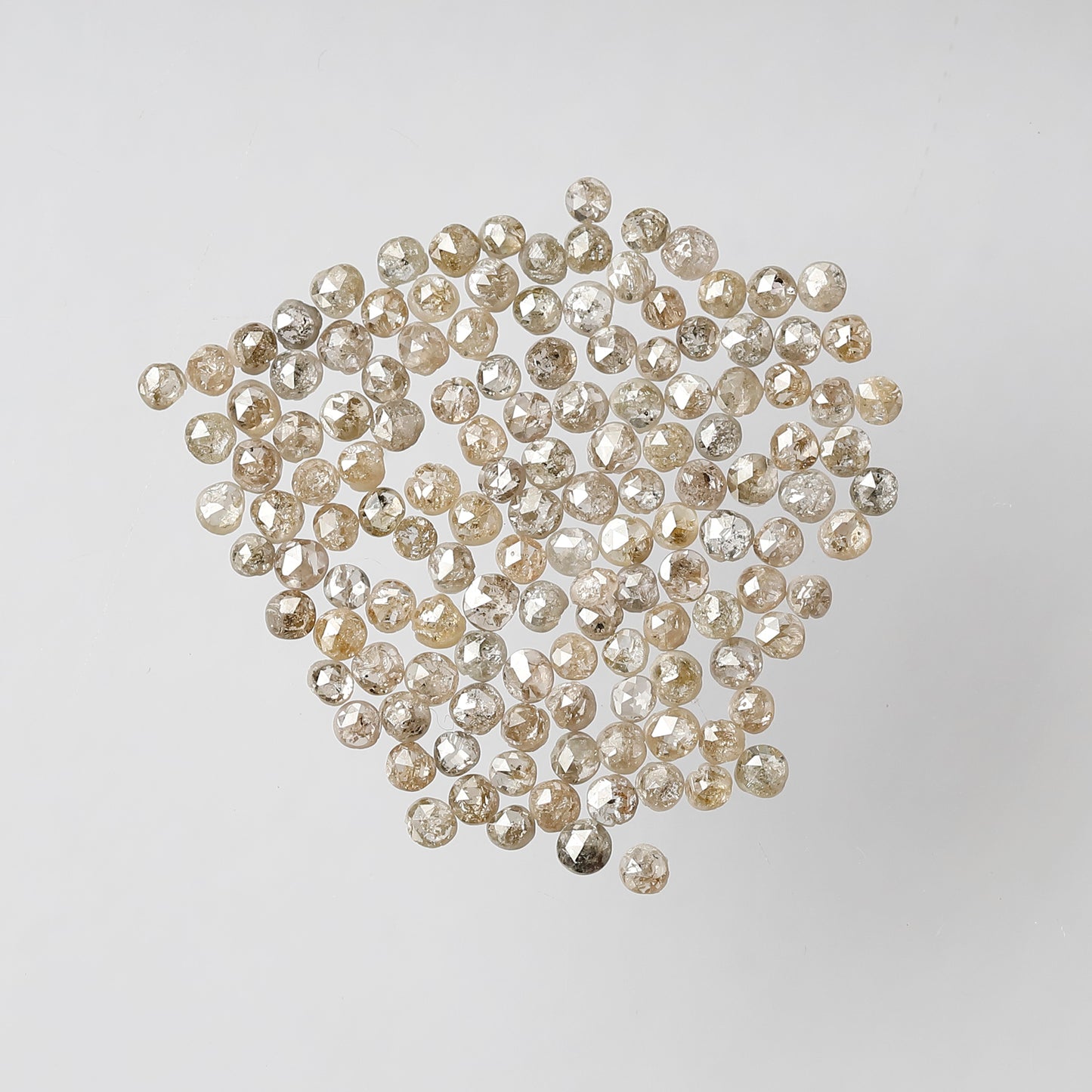 5.07 Ct Round Rose Cut Diamond Lot | 160 Pcs Brownish 1.5–2.2 mm Conflict Free Diamonds