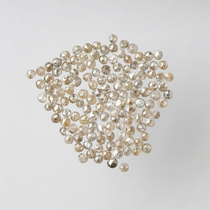 5.07 Ct Round Rose Cut Diamond Lot | 160 Pcs Brownish 1.5–2.2 mm Conflict Free Diamonds