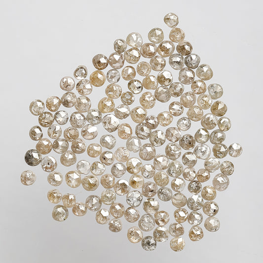 5.07 Ct Round Rose Cut Diamond Lot | 160 Pcs Brownish 1.5–2.2 mm Conflict Free Diamonds