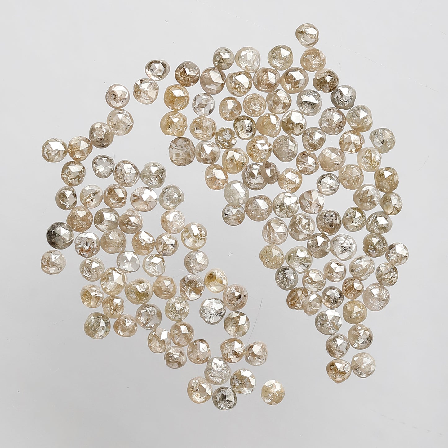 5.07 Ct Round Rose Cut Diamond Lot | 160 Pcs Brownish 1.5–2.2 mm Conflict Free Diamonds