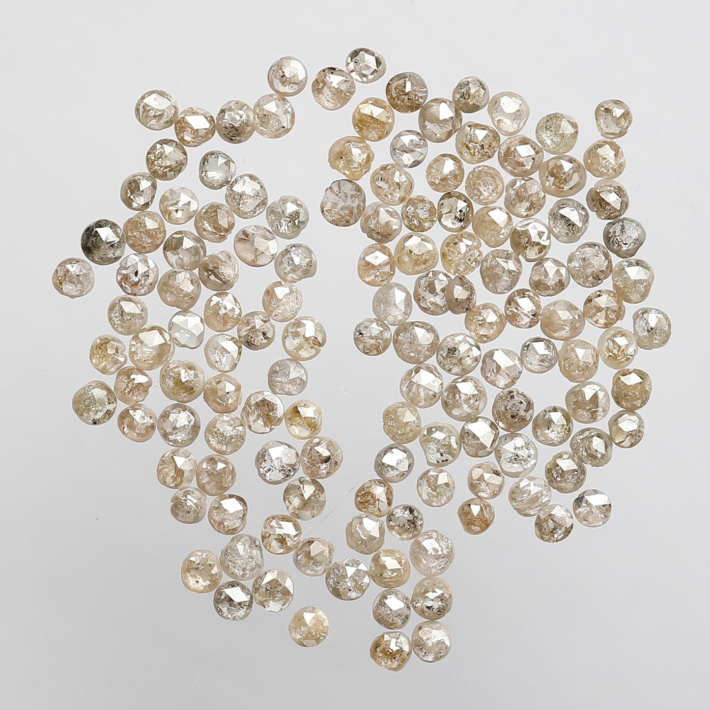 5.07 Ct Round Rose Cut Diamond Lot | 160 Pcs Brownish 1.5–2.2 mm Conflict Free Diamonds