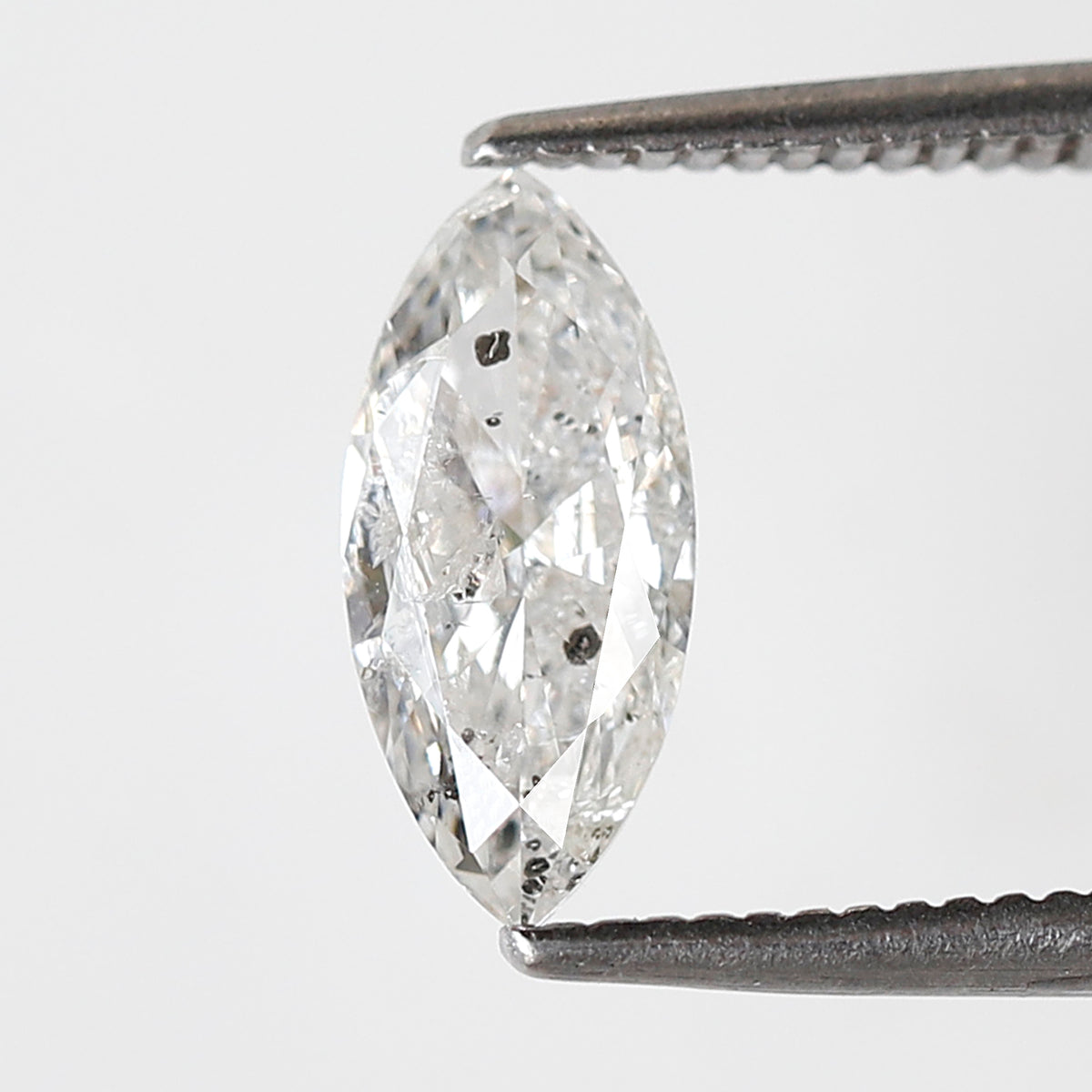 Marquise Cut 0.73 Ct White Salt & Pepper Diamond, Natural Loose Diamond, 10.1 mm for Wedding Ring