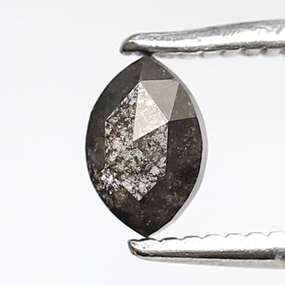 0.40 CT 5.50 MM Marquise Shape Salt and Pepper Diamond Natural Loose Gray Black Color Diamond