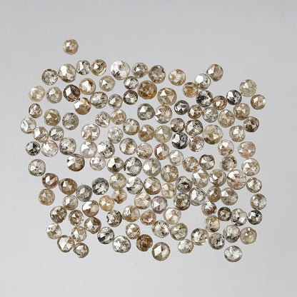 5.05 Ct Round Rose Cut Diamond Lot | 132 Pcs Brownish 1.5–2.5 mm Natural Loose Diamonds