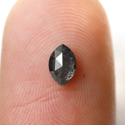 0.40 CT 5.50 MM Marquise Shape Salt and Pepper Diamond Natural Loose Gray Black Color Diamond