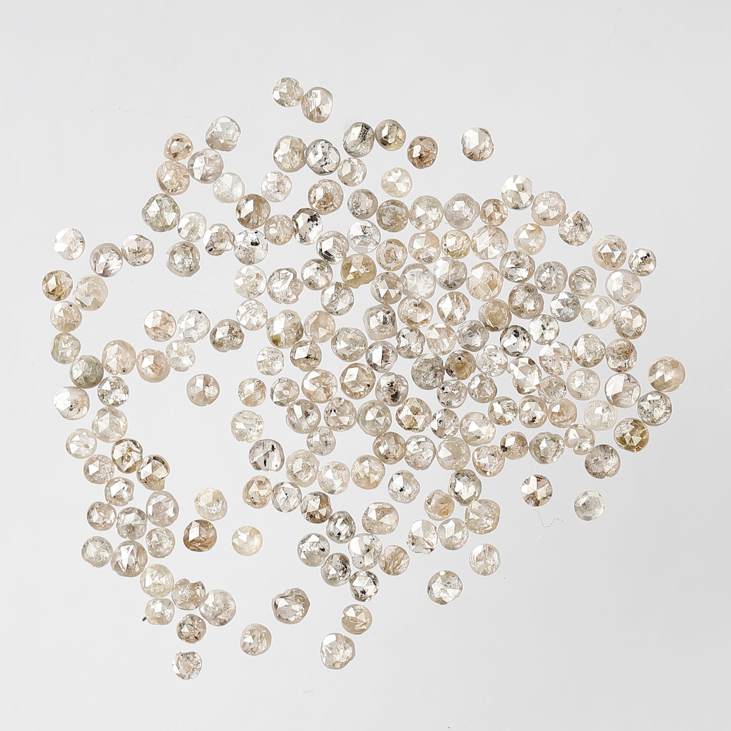 Natural 5.02 Ct Light Brown Rose Cut Diamonds | 181 Pcs 1.50–2.00 mm Loose Diamond Lot For Wedding Jewelry