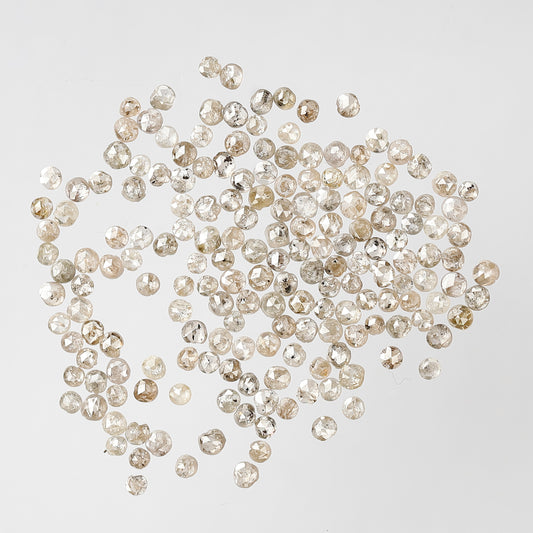 Natural 5.02 Ct Light Brown Rose Cut Diamonds | 181 Pcs 1.50–2.00 mm Loose Diamond Lot For Wedding Jewelry