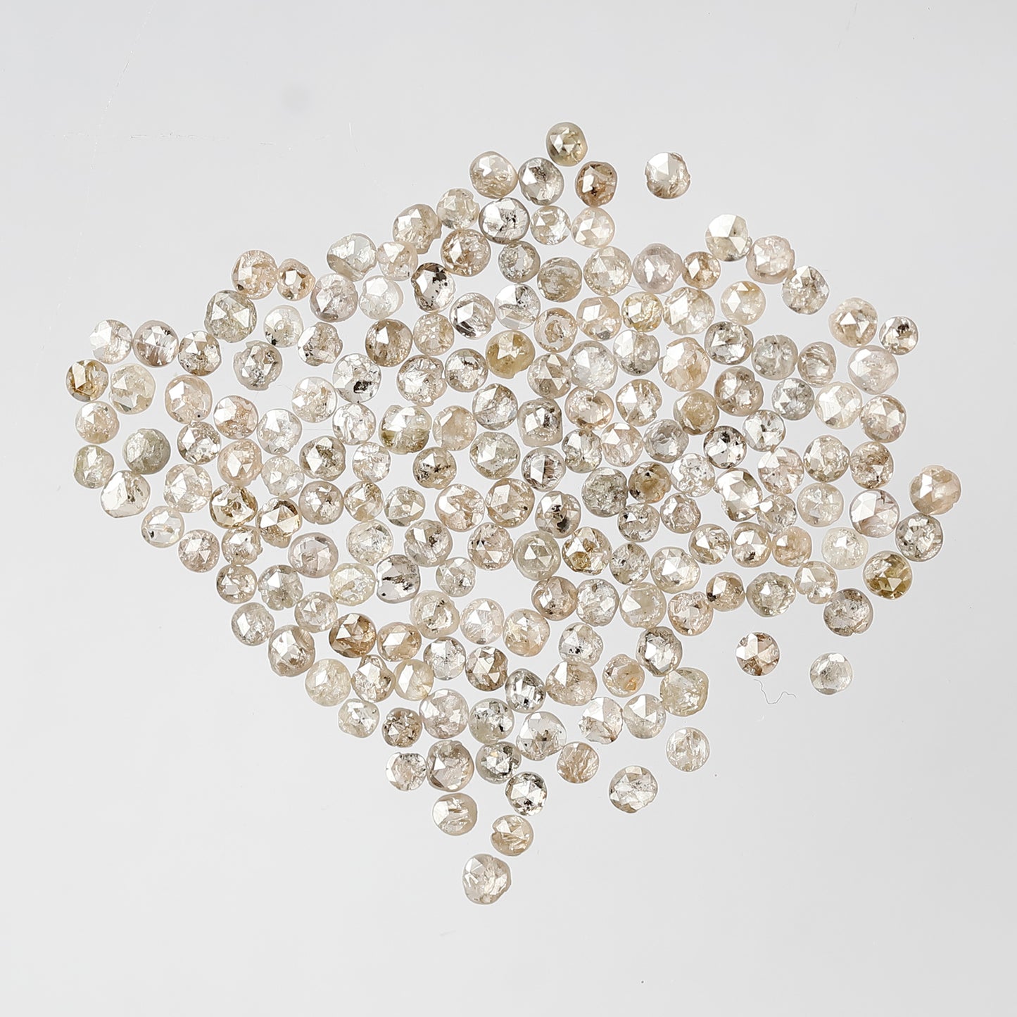 Natural 5.02 Ct Light Brown Rose Cut Diamonds | 181 Pcs 1.50–2.00 mm Loose Diamond Lot For Wedding Jewelry