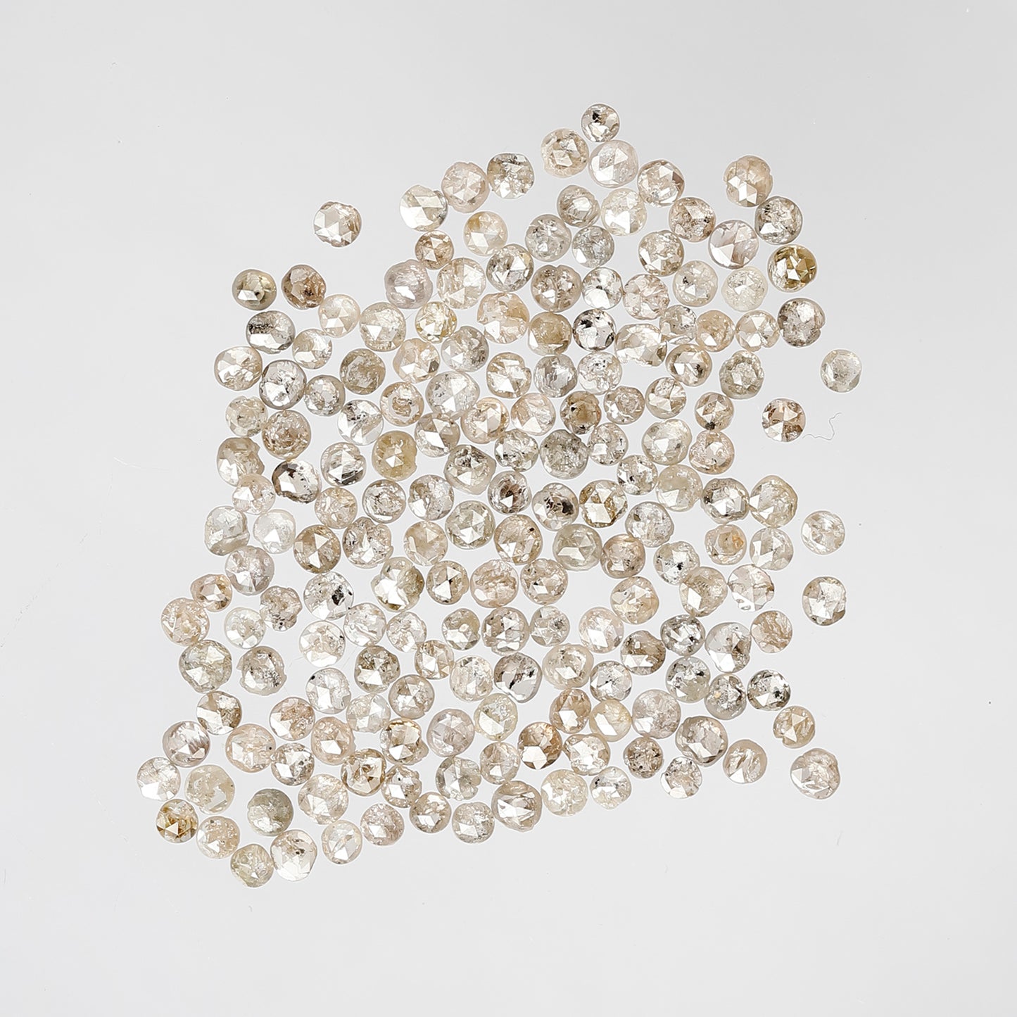 Natural 5.02 Ct Light Brown Rose Cut Diamonds | 181 Pcs 1.50–2.00 mm Loose Diamond Lot For Wedding Jewelry