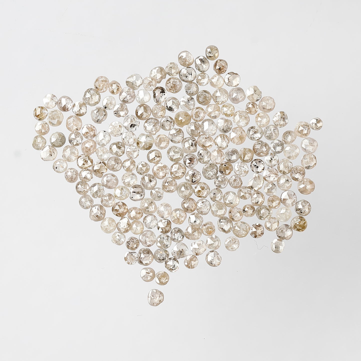 Natural 5.02 Ct Light Brown Rose Cut Diamonds | 181 Pcs 1.50–2.00 mm Loose Diamond Lot For Wedding Jewelry