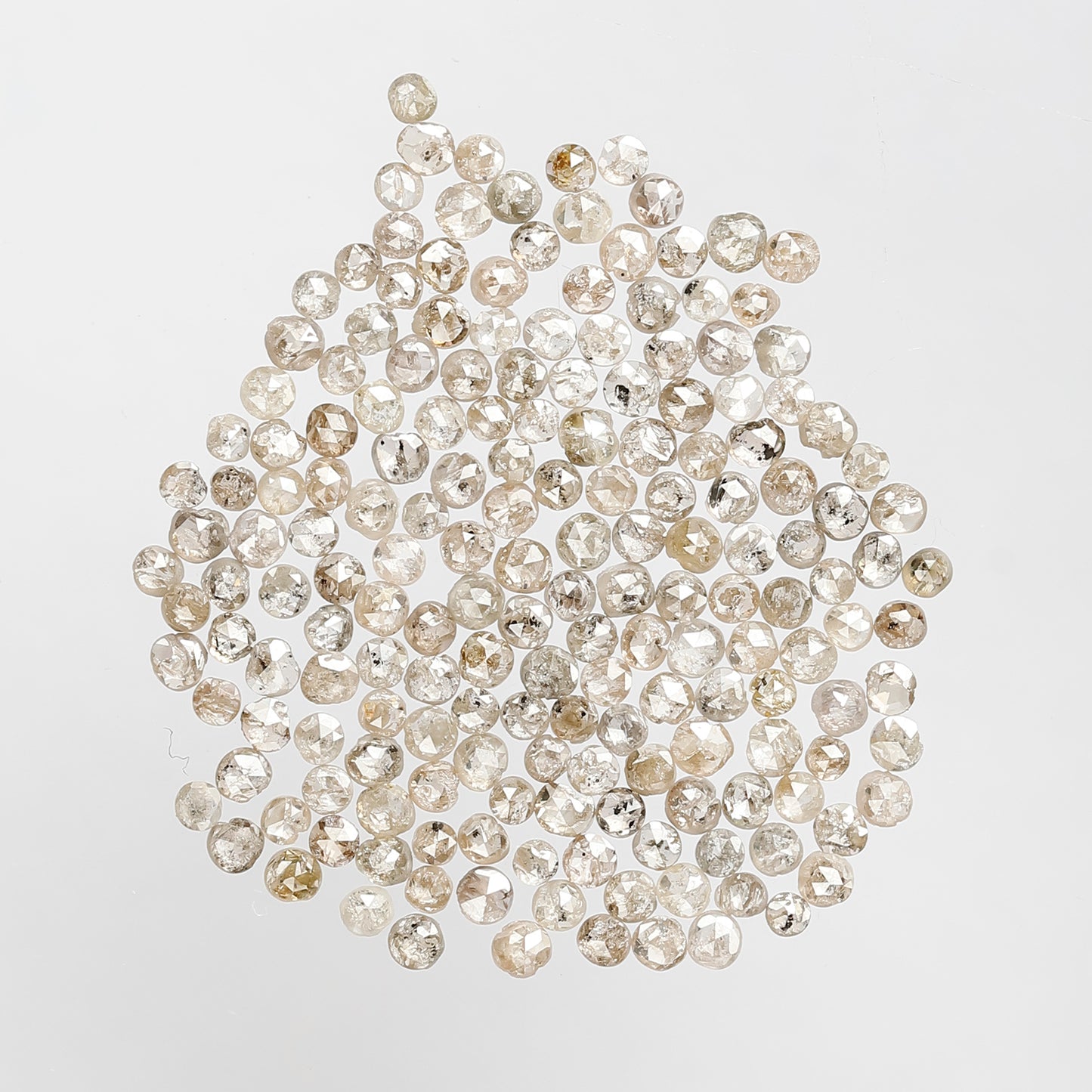 Natural 5.02 Ct Light Brown Rose Cut Diamonds | 181 Pcs 1.50–2.00 mm Loose Diamond Lot For Wedding Jewelry