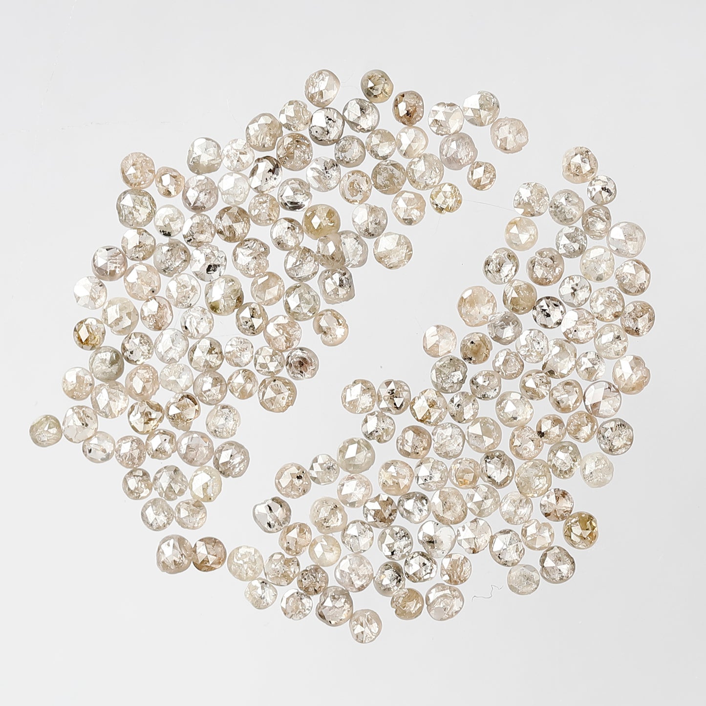 Natural 5.02 Ct Light Brown Rose Cut Diamonds | 181 Pcs 1.50–2.00 mm Loose Diamond Lot For Wedding Jewelry