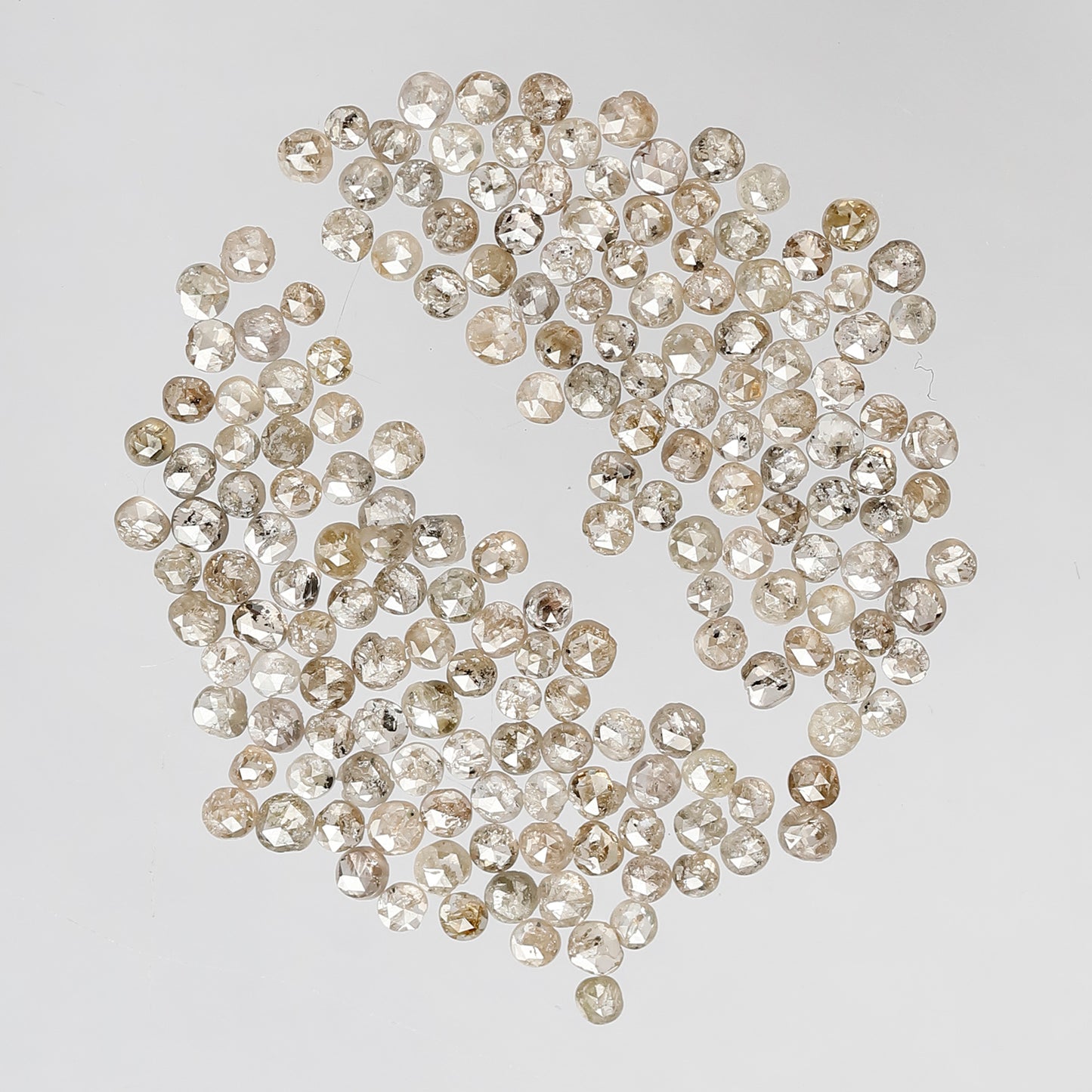 Natural 5.02 Ct Light Brown Rose Cut Diamonds | 181 Pcs 1.50–2.00 mm Loose Diamond Lot For Wedding Jewelry