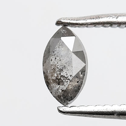 0.35 CT 6 MM Marquise shape Salt and Pepper Diamond Loose Natural Gray Black Color Diamond