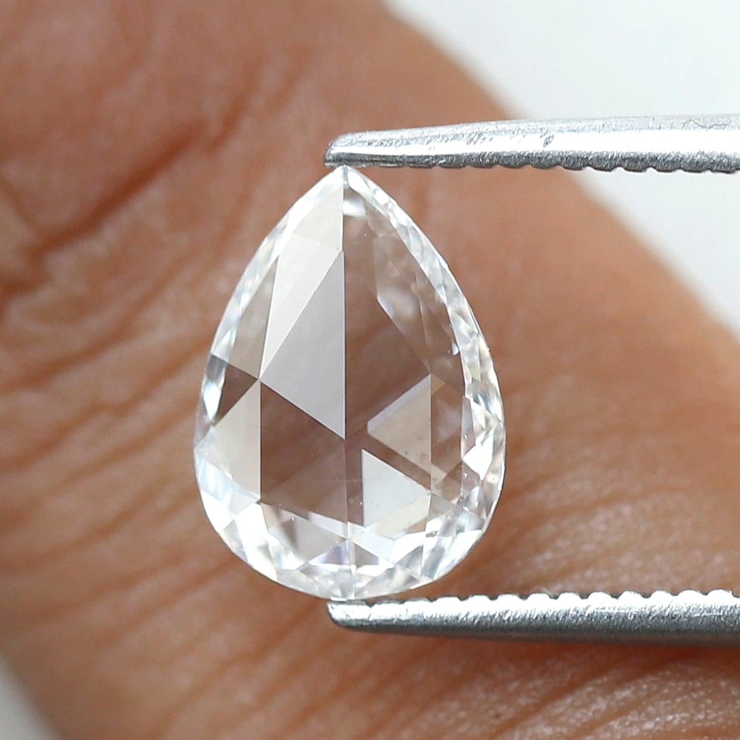 Pear Shape 0.79 Ct Rose Cut Diamond, EF Color VS1 Clarity Natural Loose Diamond for Engagement Ring