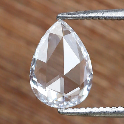Pear Shape 0.79 Ct Rose Cut Diamond, EF Color VS1 Clarity Natural Loose Diamond for Engagement Ring