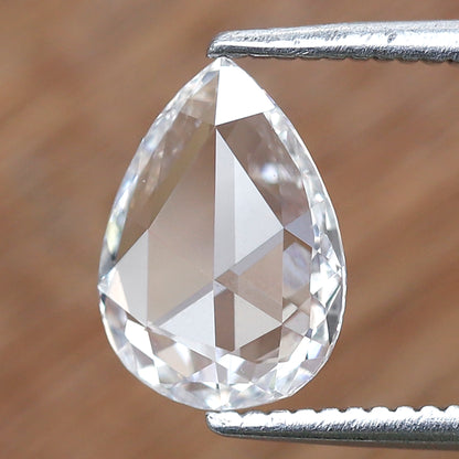 Pear Shape 0.79 Ct Rose Cut Diamond, EF Color VS1 Clarity Natural Loose Diamond for Engagement Ring