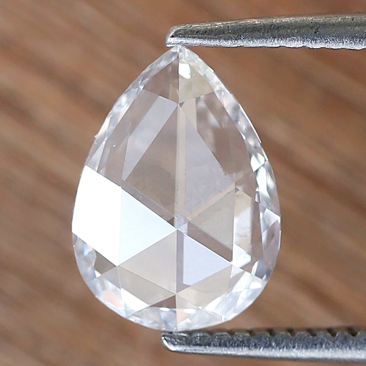 Pear Shape 0.79 Ct Rose Cut Diamond, EF Color VS1 Clarity Natural Loose Diamond for Engagement Ring