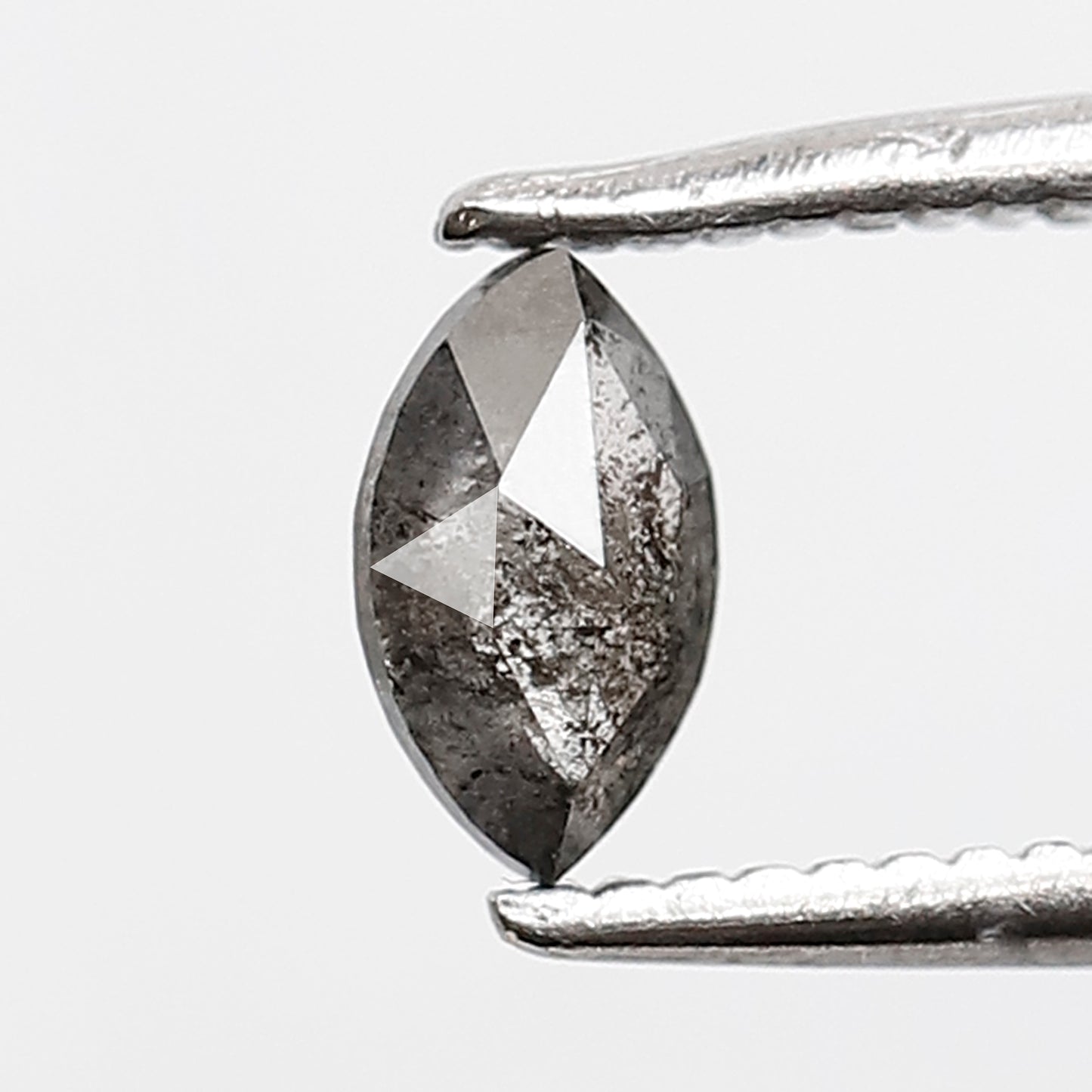 0.29 CT 5.70 MM Marquise Shape Salt and Pepper Diamond Loose Natural Gray Black Color Diamond