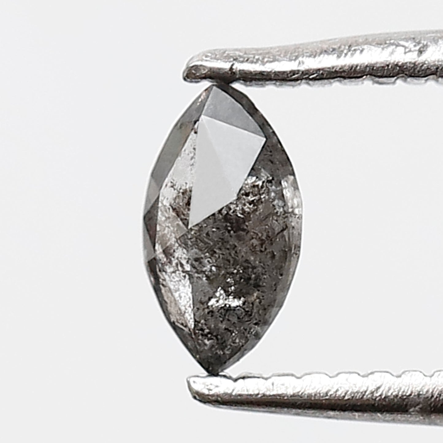 0.29 CT 5.70 MM Marquise Shape Salt and Pepper Diamond Loose Natural Gray Black Color Diamond