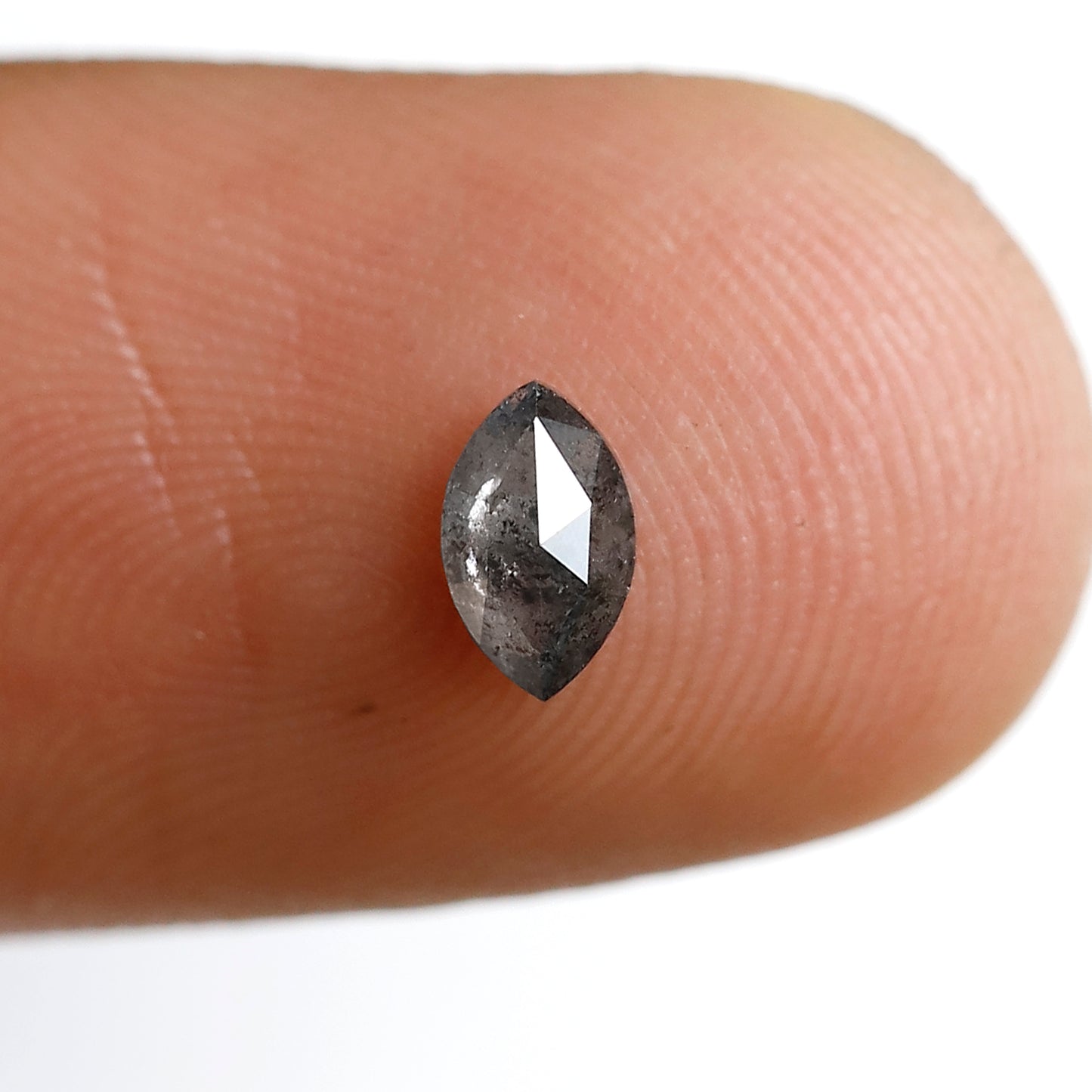0.29 CT 5.70 MM Marquise Shape Salt and Pepper Diamond Loose Natural Gray Black Color Diamond