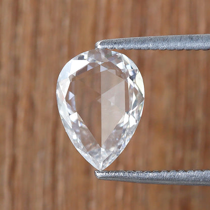 Pear Shape 0.79 Ct Rose Cut Diamond, EF Color VS1 Clarity Natural Loose Diamond for Engagement Ring