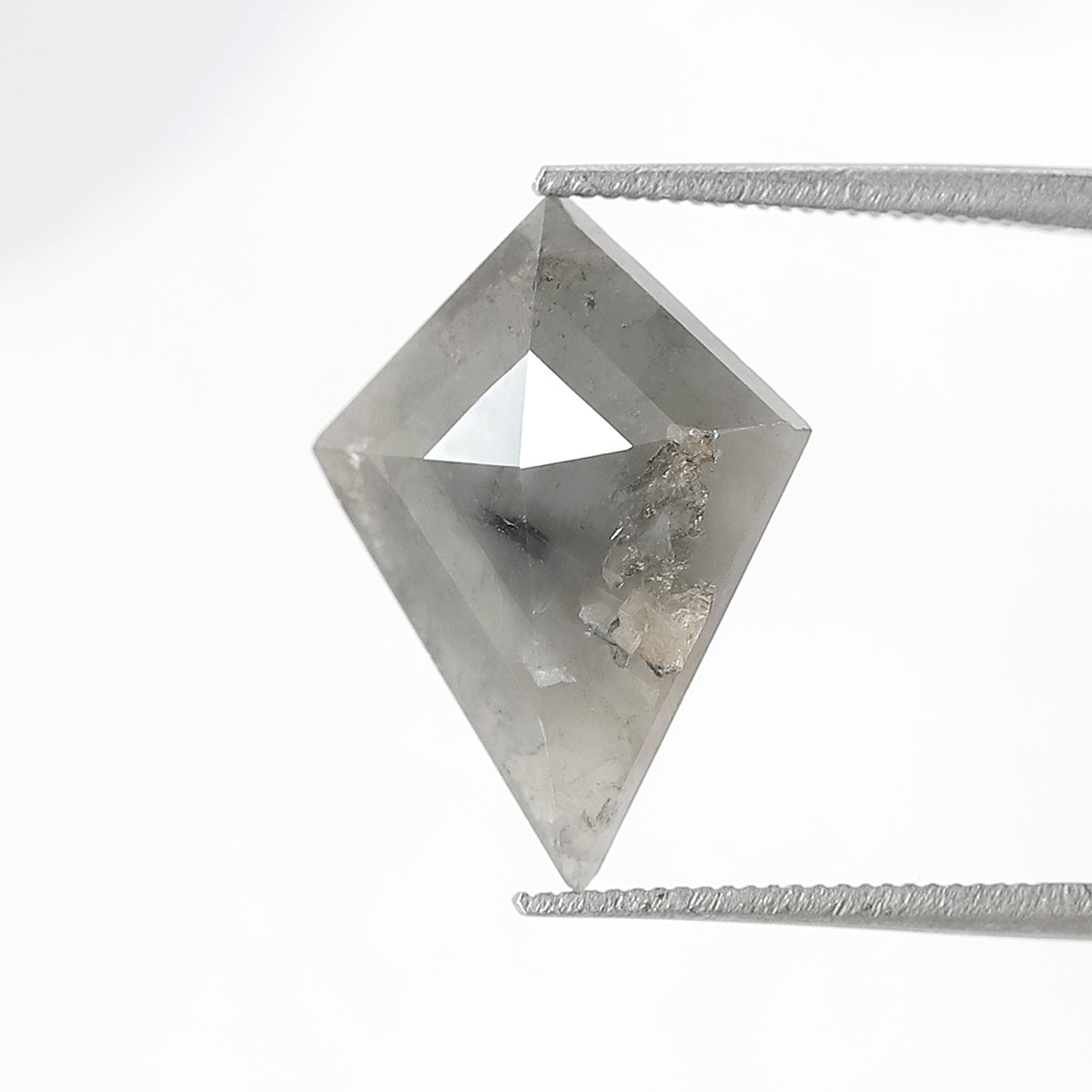 2.96 CT kite Shape Salt and Pepper Diamond 15.50 MM black grey Color Loose Natural Diamond For Wedding Ring