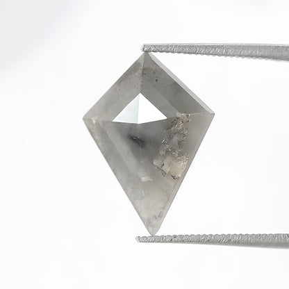 2.96 CT kite Shape Salt and Pepper Diamond 15.50 MM black grey Color Loose Natural Diamond For Wedding Ring