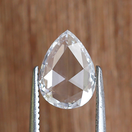 Pear Shape 0.79 Ct Rose Cut Diamond, EF Color VS1 Clarity Natural Loose Diamond for Engagement Ring