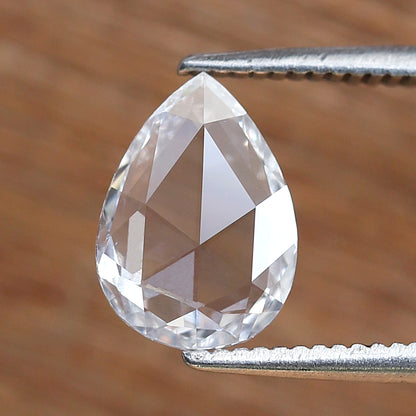 Pear Shape 0.79 Ct Rose Cut Diamond, EF Color VS1 Clarity Natural Loose Diamond for Engagement Ring