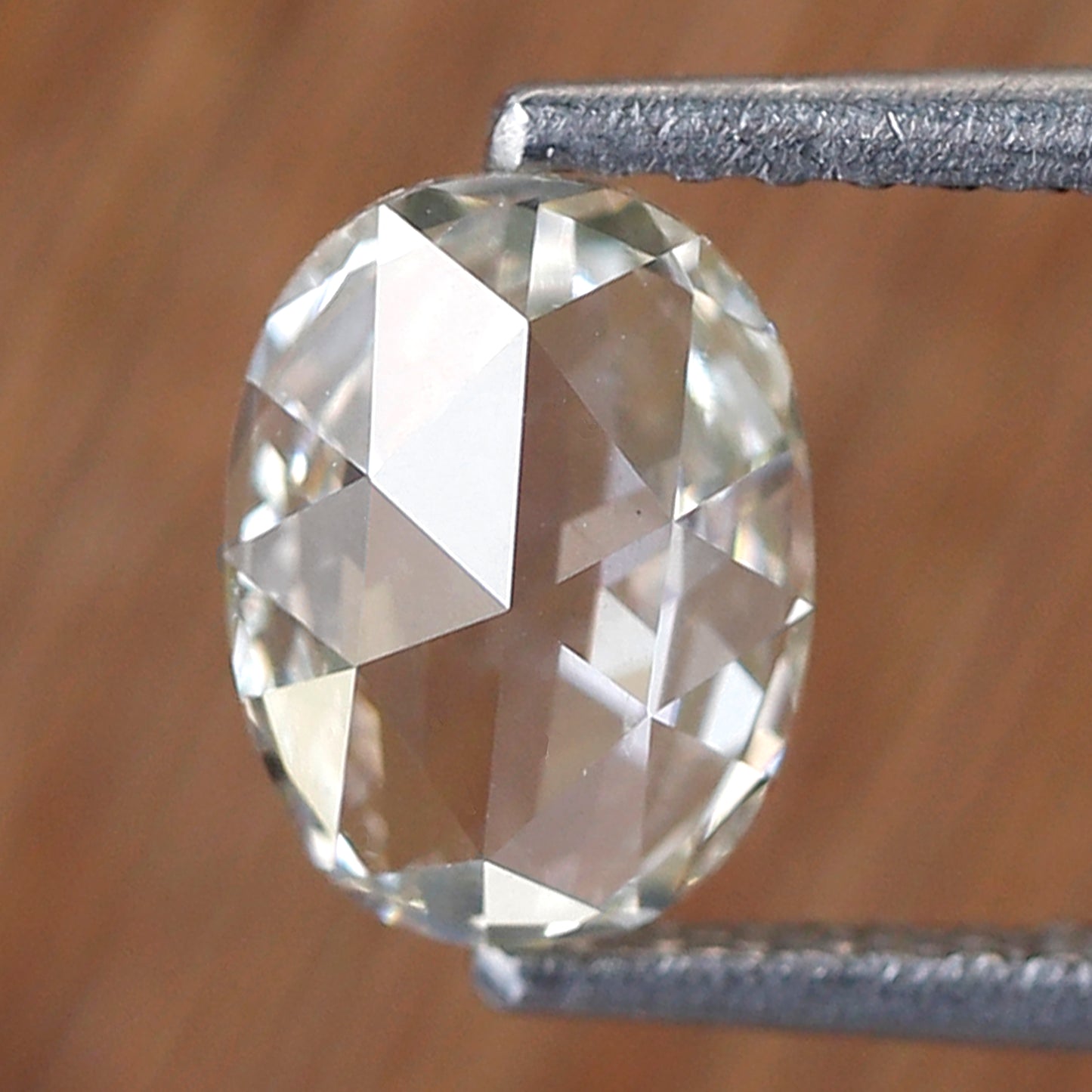 0.70 Ct Natural Oval Rose Cut Diamond, HI VS Loose Diamond, 7.00 mm for Wedding or Engagement Ring