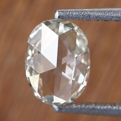 0.70 Ct Natural Oval Rose Cut Diamond, HI VS Loose Diamond, 7.00 mm for Wedding or Engagement Ring