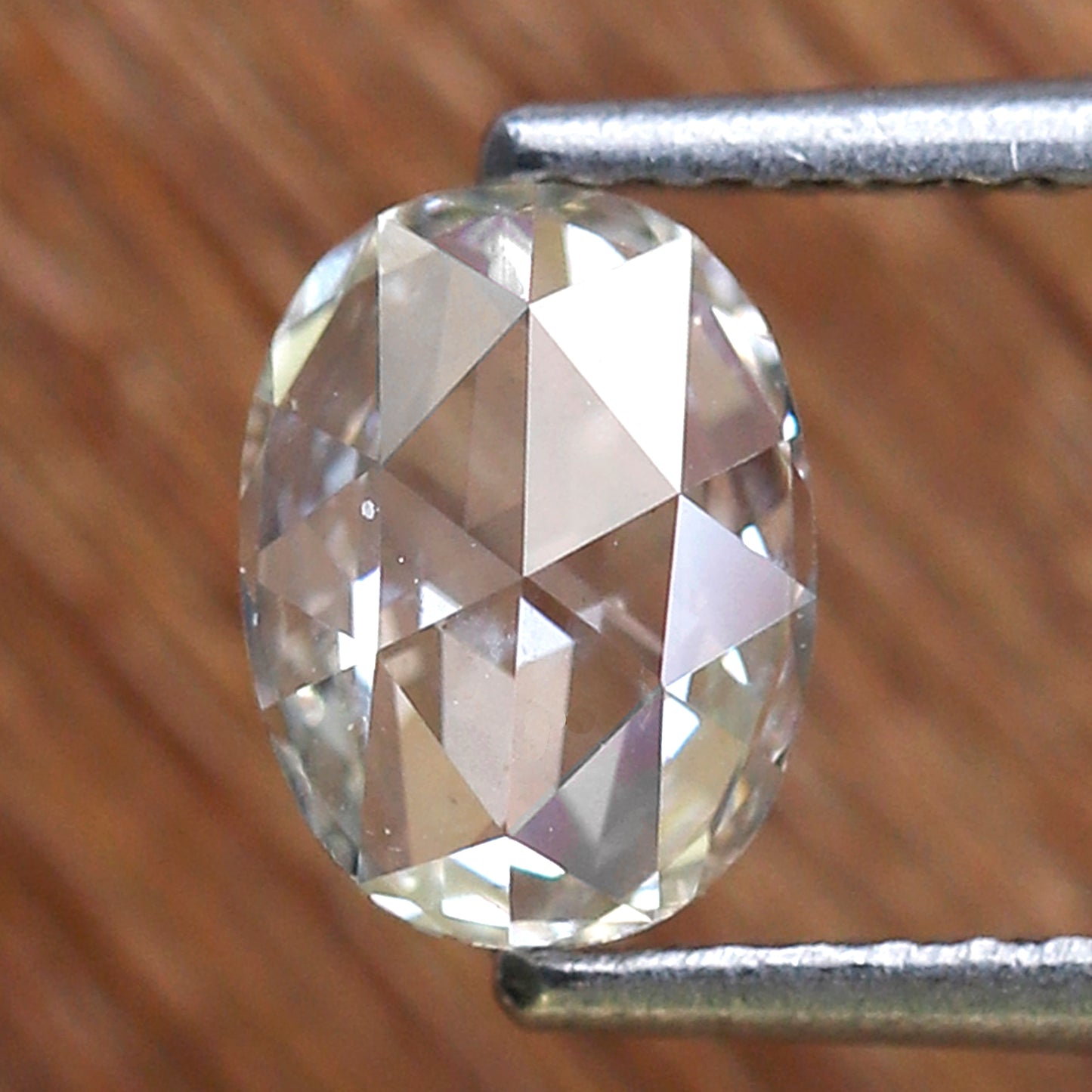 0.70 Ct Natural Oval Rose Cut Diamond, HI VS Loose Diamond, 7.00 mm for Wedding or Engagement Ring