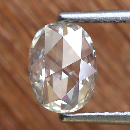 0.70 Ct Natural Oval Rose Cut Diamond, HI VS Loose Diamond, 7.00 mm for Wedding or Engagement Ring