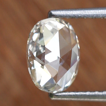 0.70 Ct Natural Oval Rose Cut Diamond, HI VS Loose Diamond, 7.00 mm for Wedding or Engagement Ring