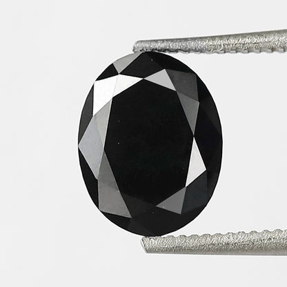 1.37 CT Stunning Heated Black Beautiful Perfect Oval Shaped AAA Quality Natural Loose Diamond Perfect For Making Unique Proposal Ring