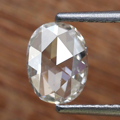 0.70 Ct Natural Oval Rose Cut Diamond, HI VS Loose Diamond, 7.00 mm for Wedding or Engagement Ring