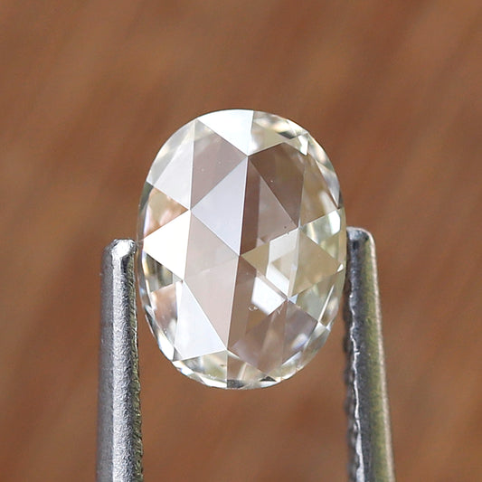 0.70 Ct Natural Oval Rose Cut Diamond, HI VS Loose Diamond, 7.00 mm for Wedding or Engagement Ring