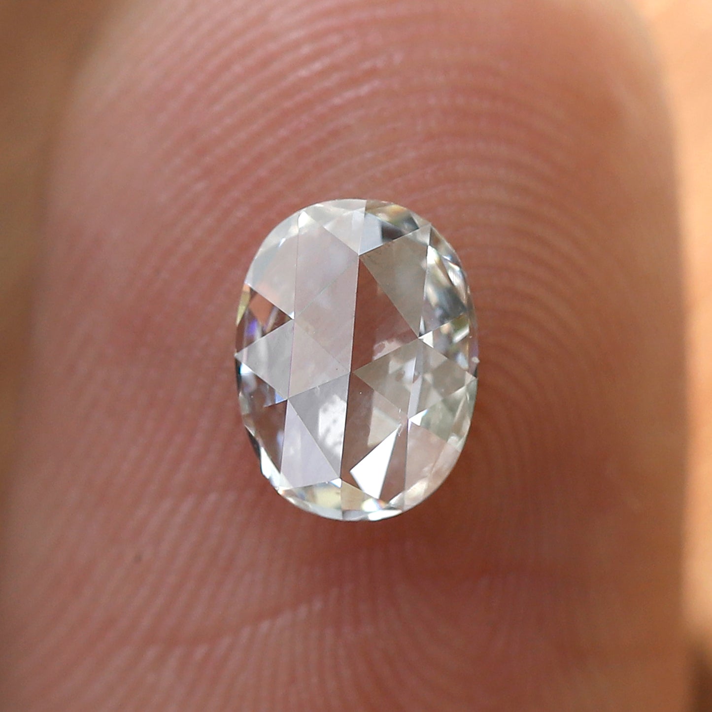 0.70 Ct Natural Oval Rose Cut Diamond, HI VS Loose Diamond, 7.00 mm for Wedding or Engagement Ring