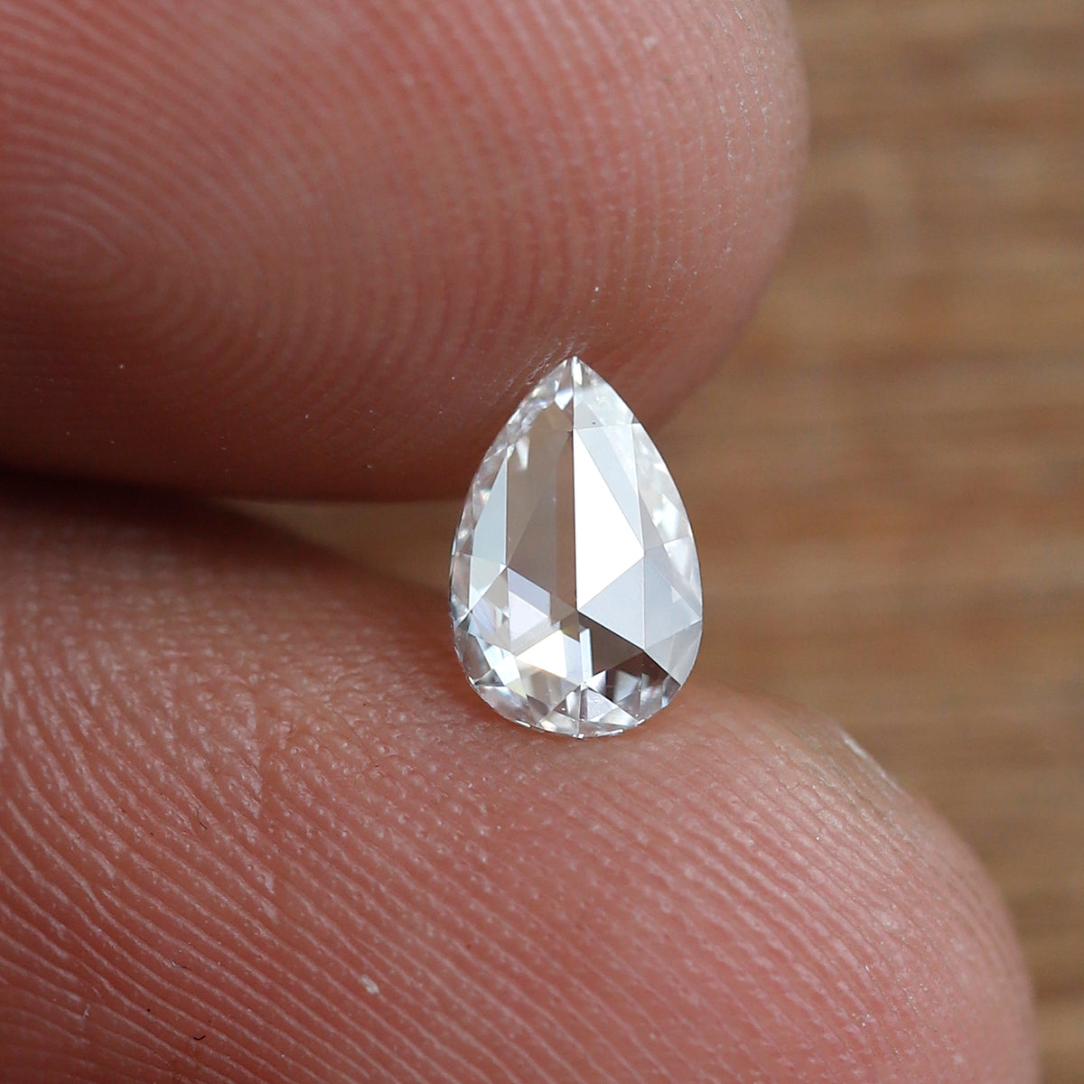 0.48 CT Pear Shape Natural Rose cut Diamond, 6.90 x 4.60 mm FG color Vs Clarity Loose Diamond