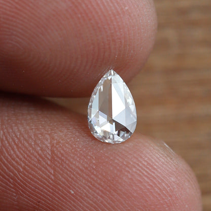 0.48 CT Pear Shape Natural Rose cut Diamond, 6.90 x 4.60 mm FG color Vs Clarity Loose Diamond