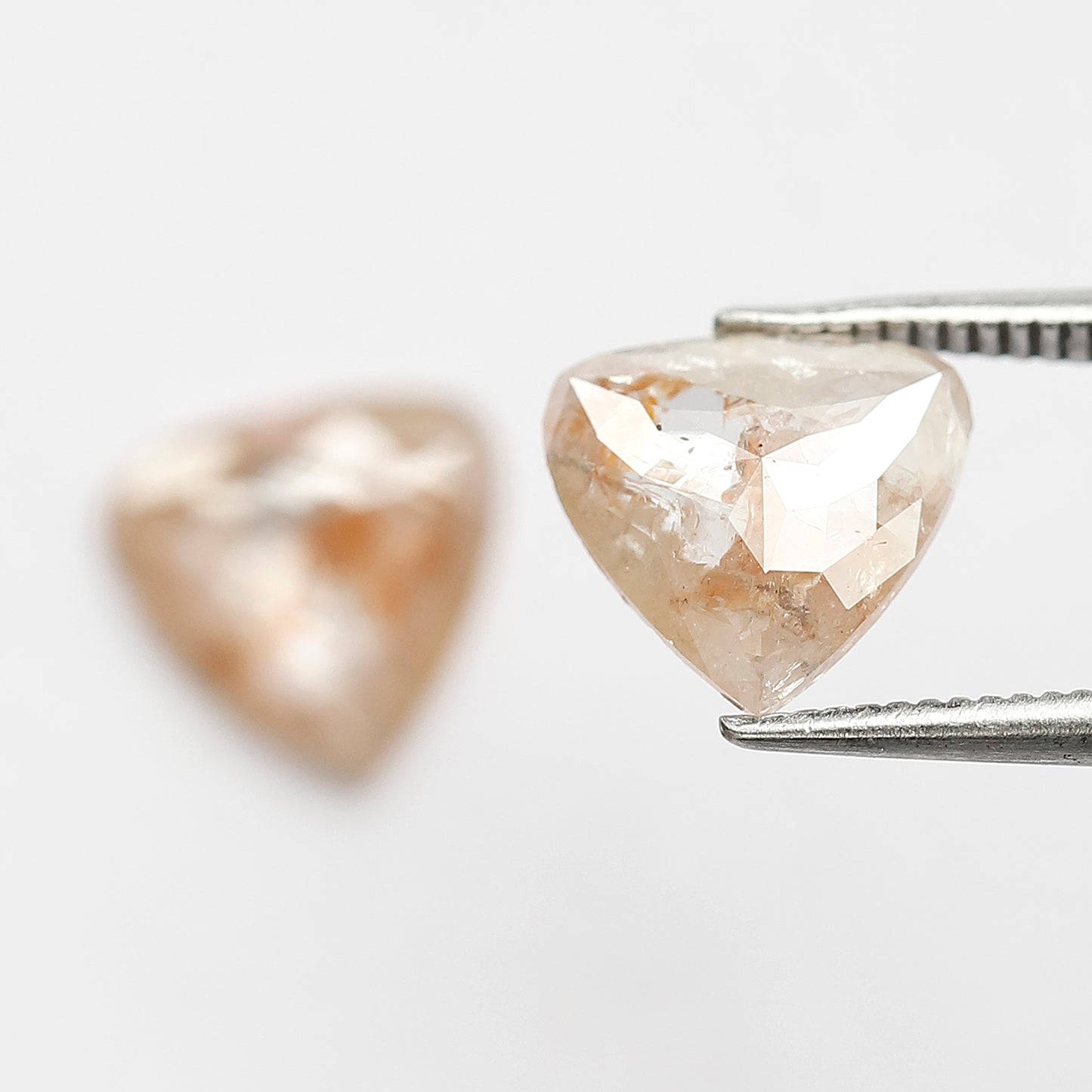 Natural 2.63 CT Translucent Pear Shape Rustic Diamonds Pair, Loose Orangish Gray Earth Mined Diamonds