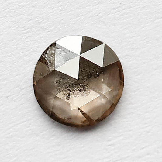 0.44 Ct 5.5 mm Natural Loose Diamond Dark brown Salt And Pepper shaped diamond