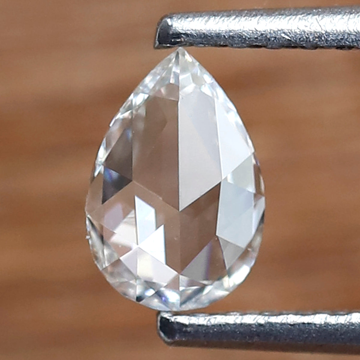 Pear Shape 0.32 Ct Rose Cut Diamond, Natural FG- VS Diamond, 6 x 4 mm Loose Stone for Custom Ring