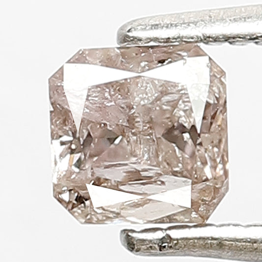 0.53 CT Beautiful Fancy Light Pink color Radiant Shape Glaring Faceted Brilliant Cut Pointed Natural Earth Mined Diamond for a wedding ring