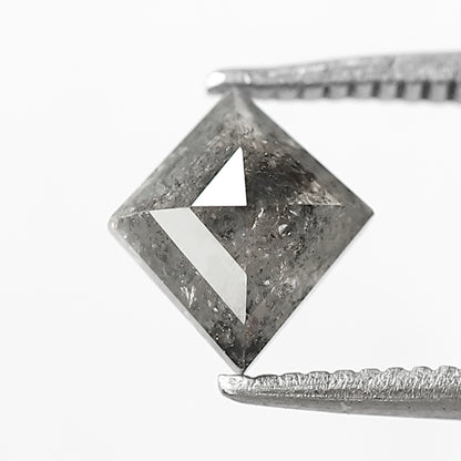 0.89 CT kite Shape Salt and Pepper Diamond 7 MM black grey Color Loose Natural Diamond For Wedding Ring